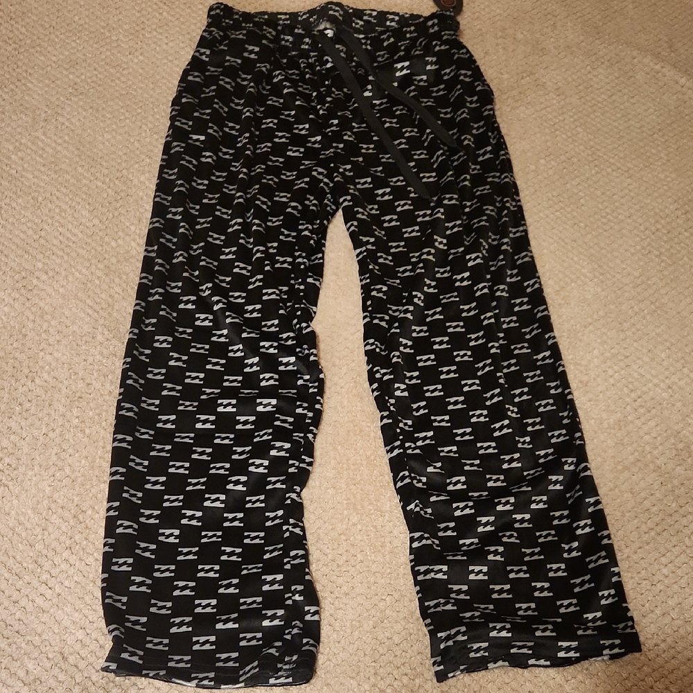 Billabong Black and White Patterned Lounge Pants